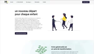 Screenshot de la page d'accueil du site le vieux moulin