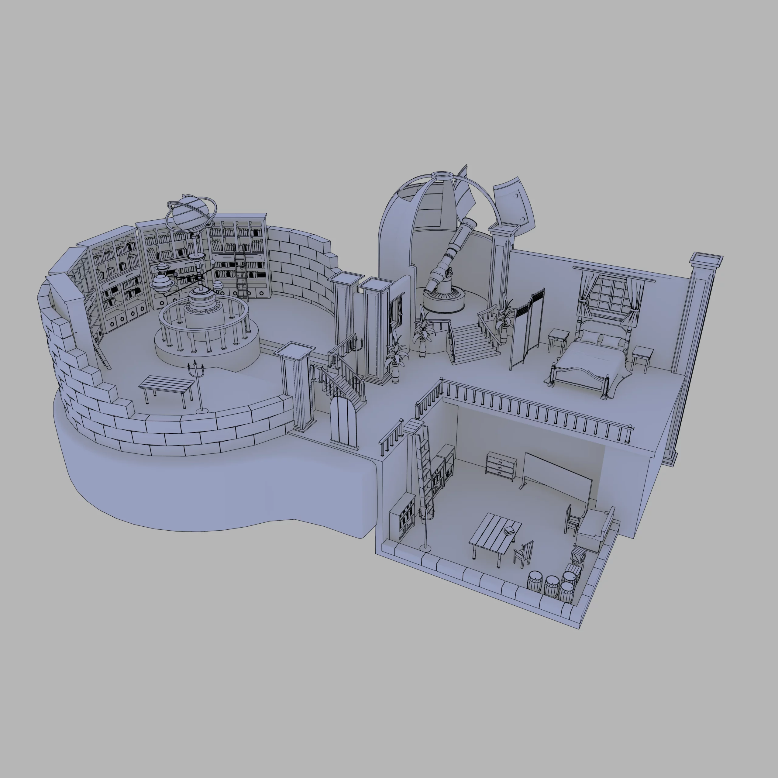 Screenshot of my Cutaway project (3D modeling)