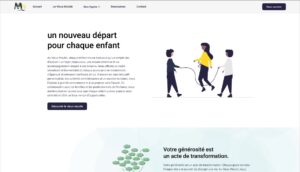 Screenshot de la page d'accueil du site le vieux moulin